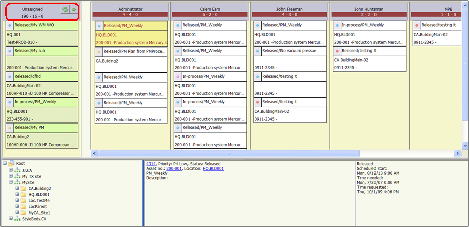 R8.5c dispatch board